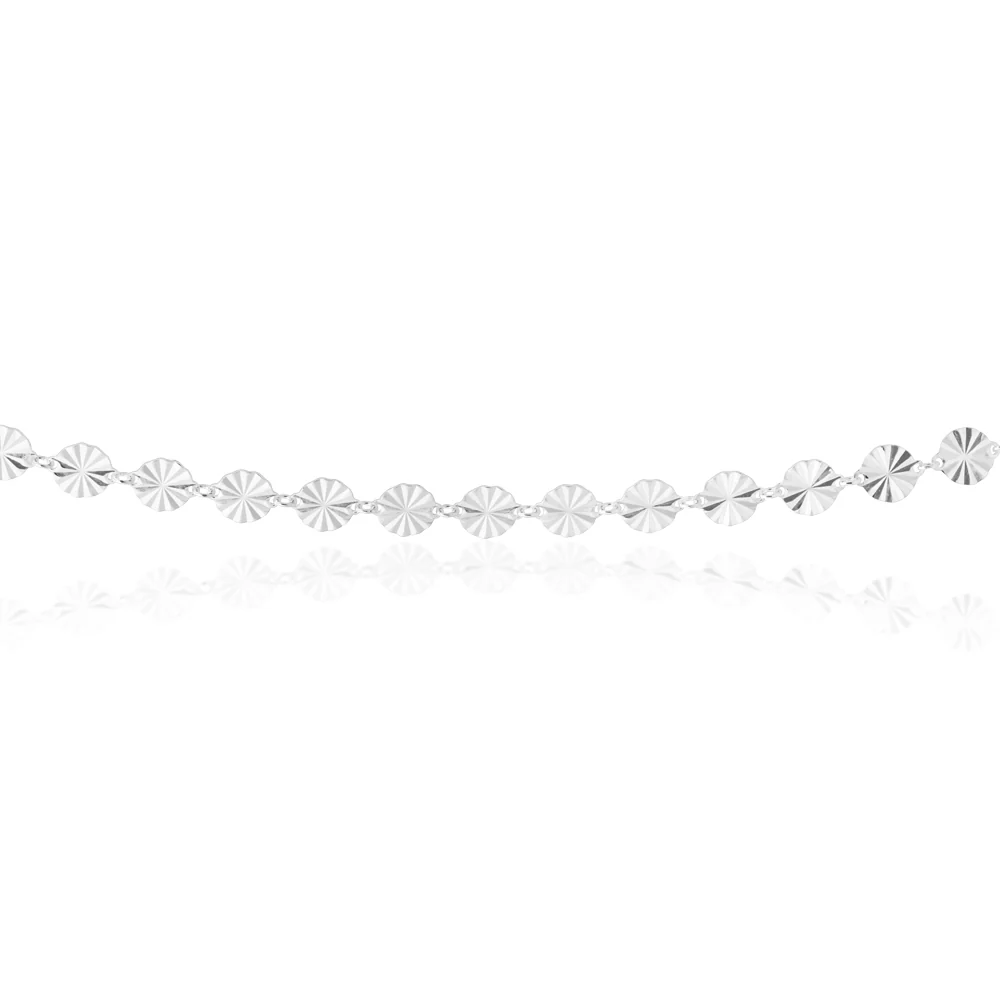 Sterling Silver 45cm Fancy Dicut Necklace - Image 2