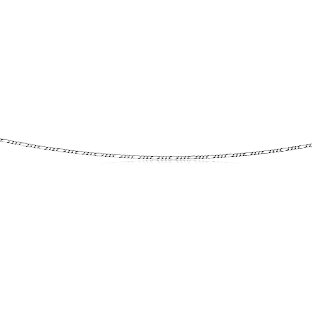 Sterling Silver 45cm Fancy Figaro Chain - Image 2