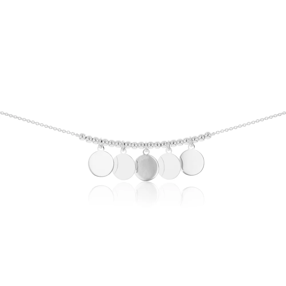 Sterling Silver 45cm Multi Coin Necklet - Image 2
