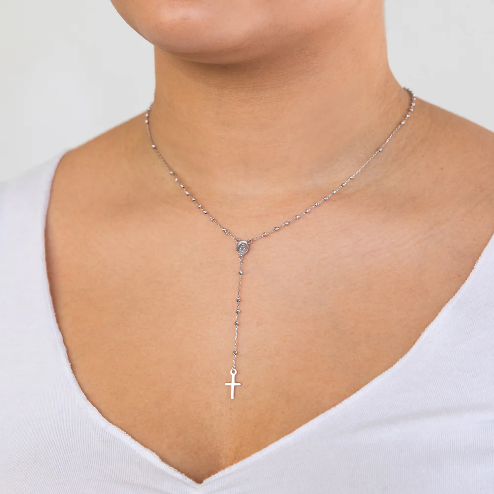 Sterling Silver 45cm Rosary with Madona - Image 3