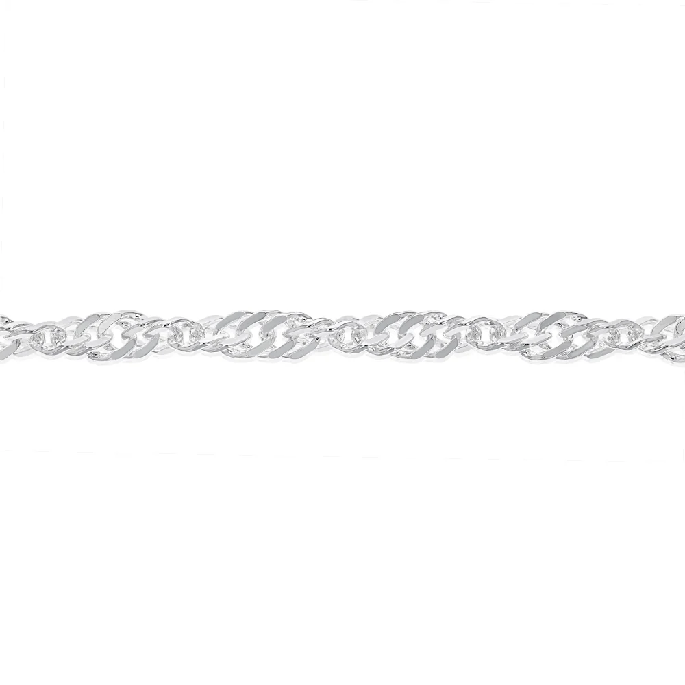 Sterling Silver 46cm Singapore Chain - Image 3