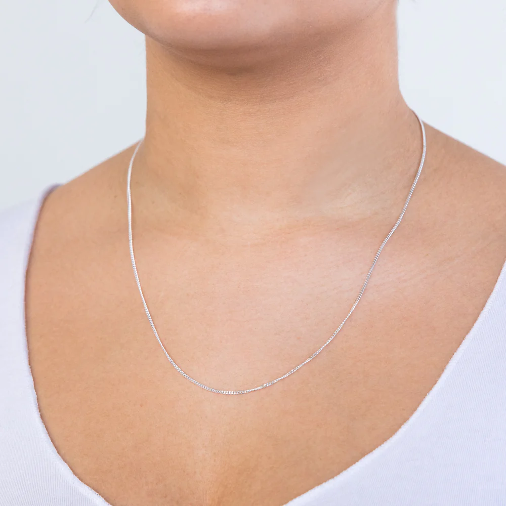 Sterling Silver 50cm 40 Gauge Dicut Curb Chain - Image 3