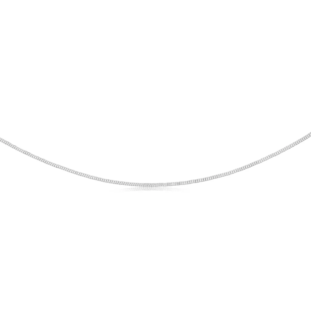 Sterling Silver 50cm 40 Gauge Double Curb Chain - Image 2