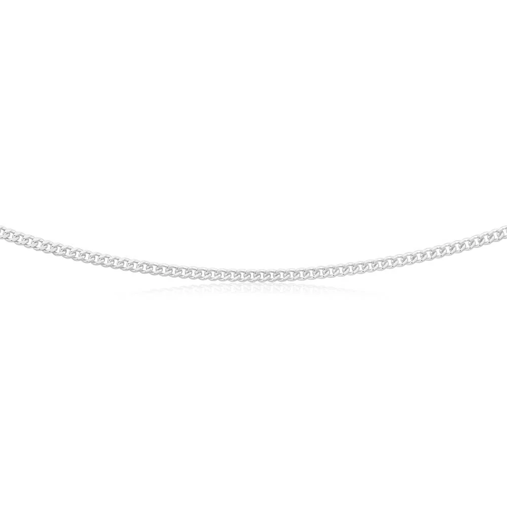 Sterling Silver 80 Gauge Diamond Cut 55cm Curb Chain - Image 2