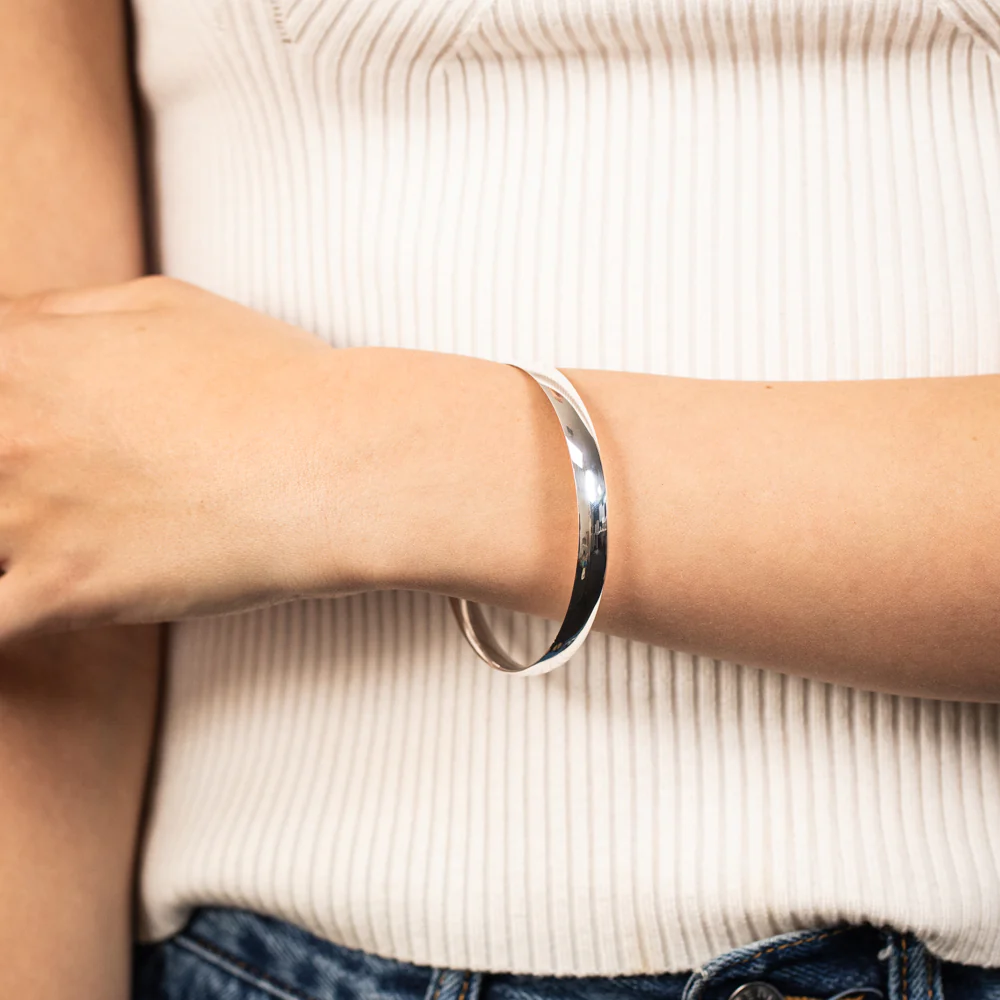 Sterling Silver 8mm Comfort Fit 65mm Bangle - Image 3