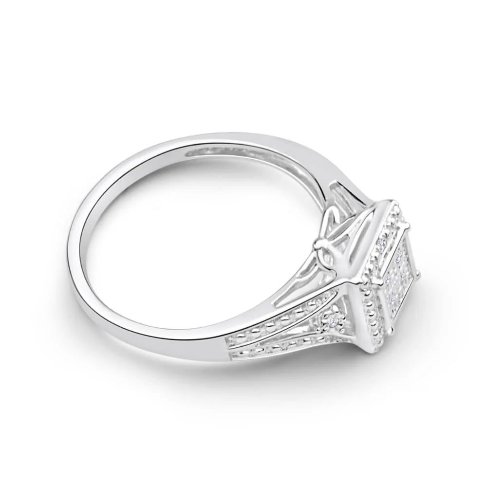 Sterling Silver Adorable Diamond Ring - Image 2