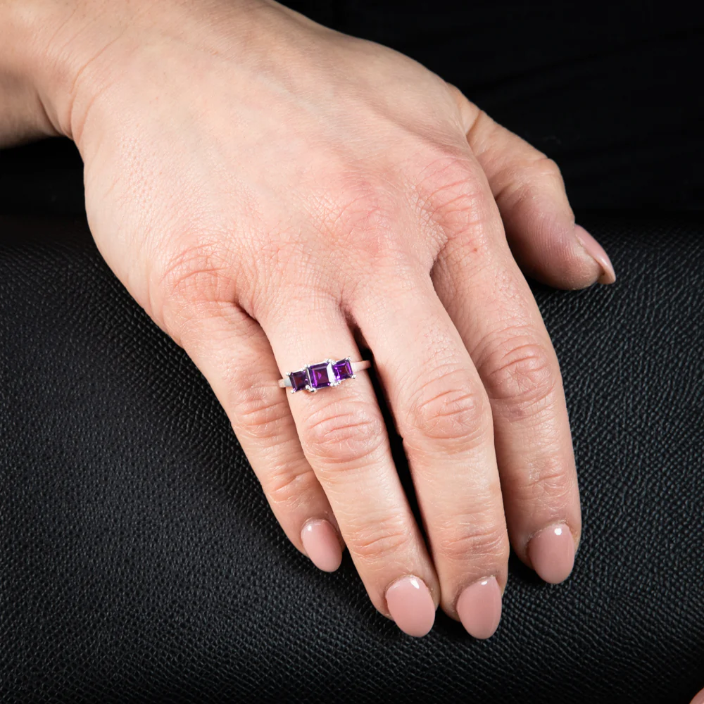 Sterling Silver Amethyst Fancy Ring - Image 2