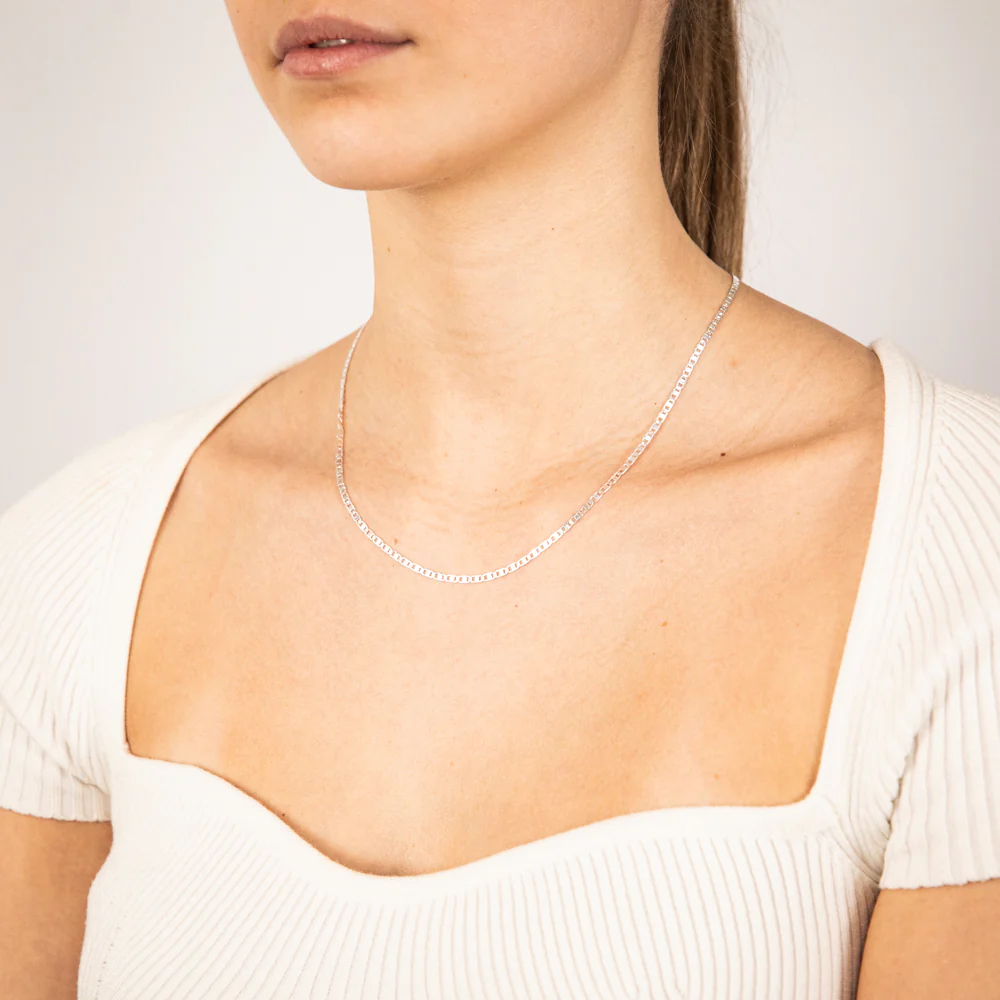 Sterling Silver Anchor 50 Gauge 45cm Chain - Image 3