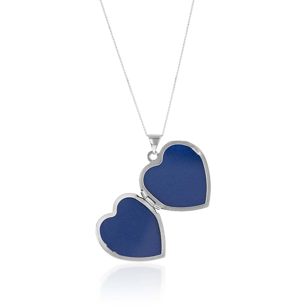 Sterling Silver and Gold Plated Hearts Locket (Engraved "Together Forever") - Image 3