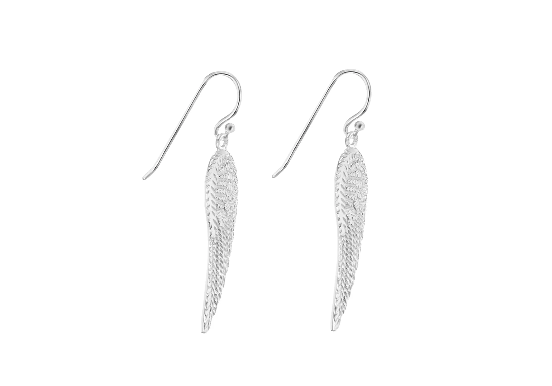 Sterling Silver Angel Wing Drop Earrings - Image 3