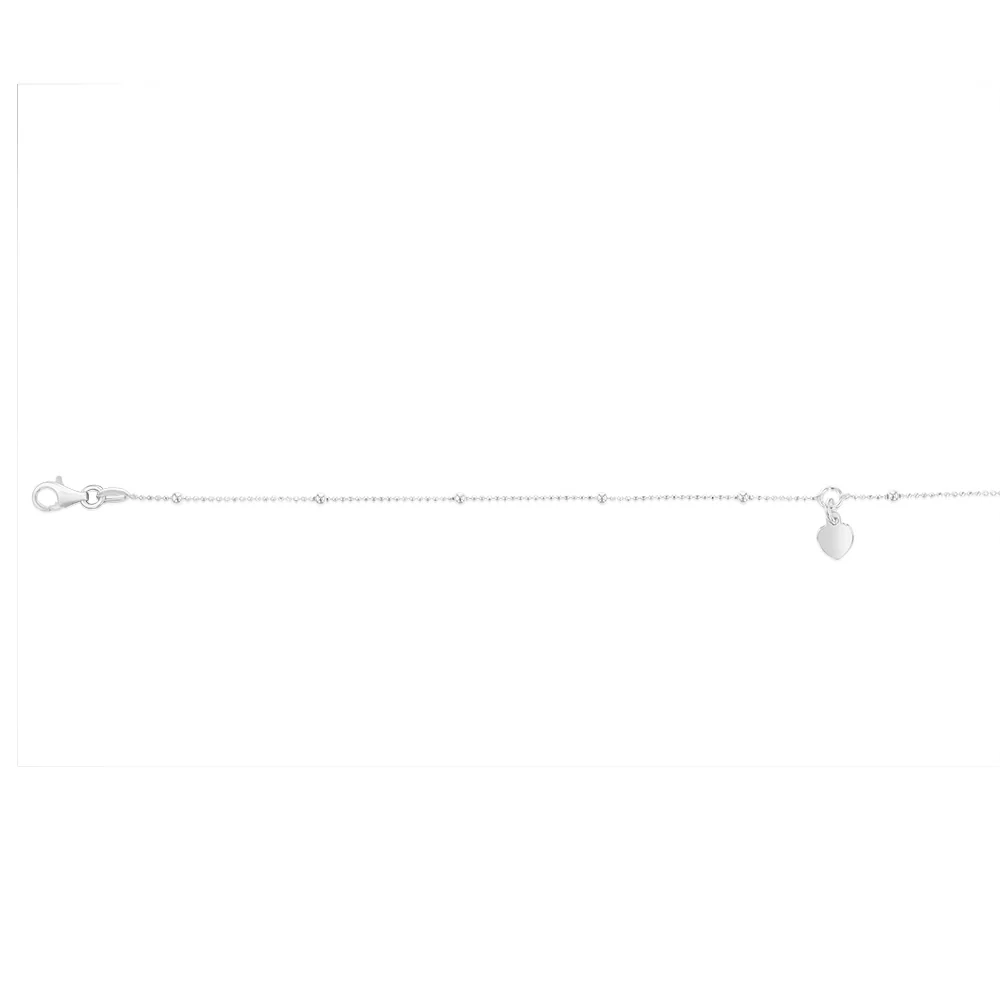 Sterling Silver Ball And Chain 27cm Anklet - Image 2
