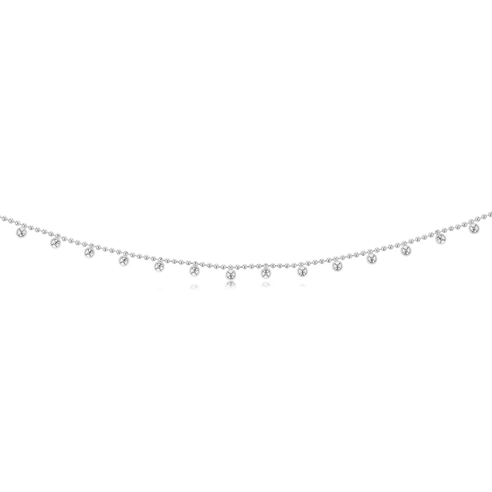 Sterling Silver Ball Charms On 45cm Ball Chain - Image 2