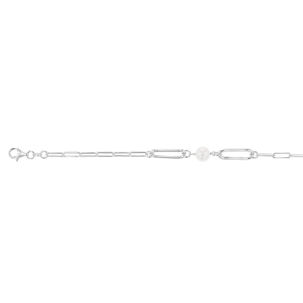 Sterling Silver Ball & Large Links 19cm Bracelet - Image 2