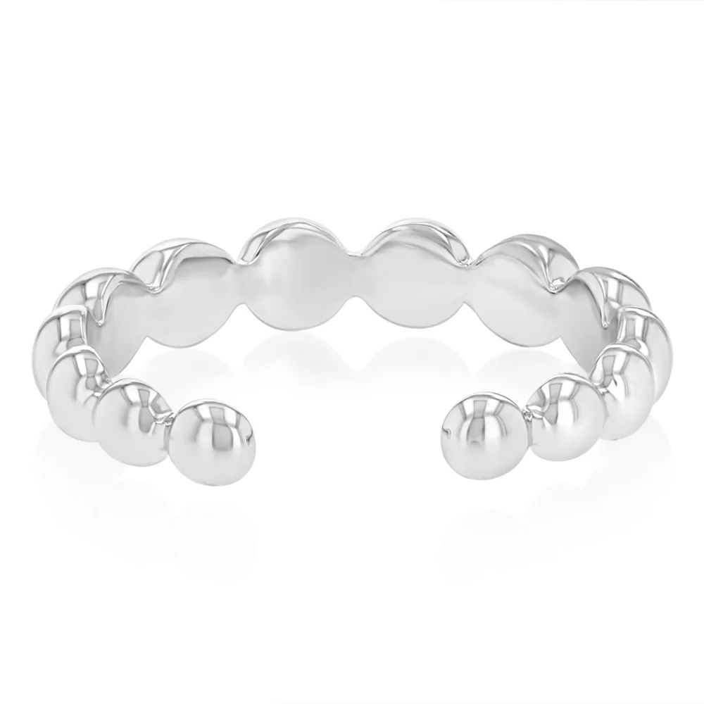 Sterling Silver Beaded Open Ring - Image 3
