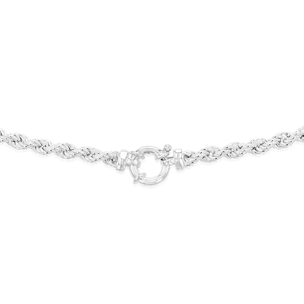 Sterling Silver Bolt Ring Clasp 90 Gauge Rope 45cm Chain - Image 2