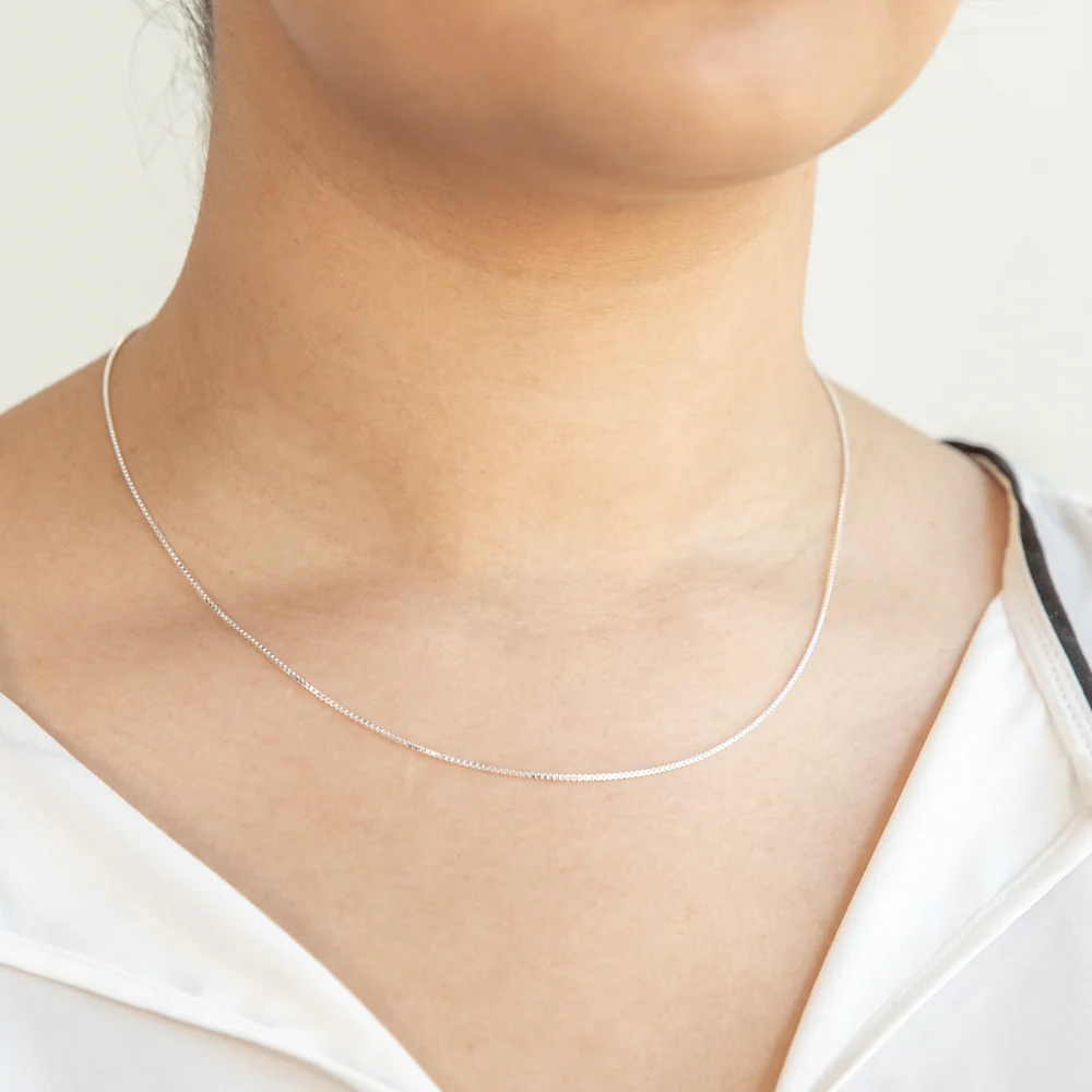 Sterling Silver Box 44cm Chain - Image 4