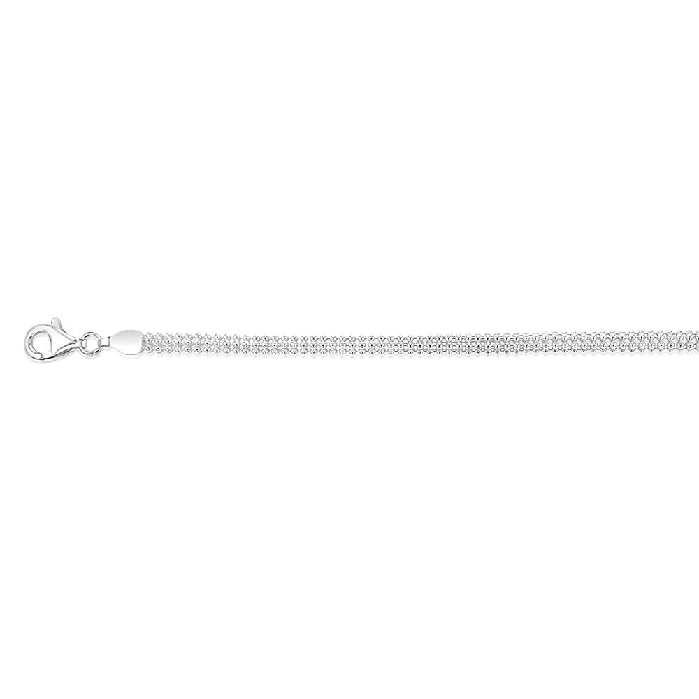 Sterling Silver Broad 19+2cm Bracelet - Image 2