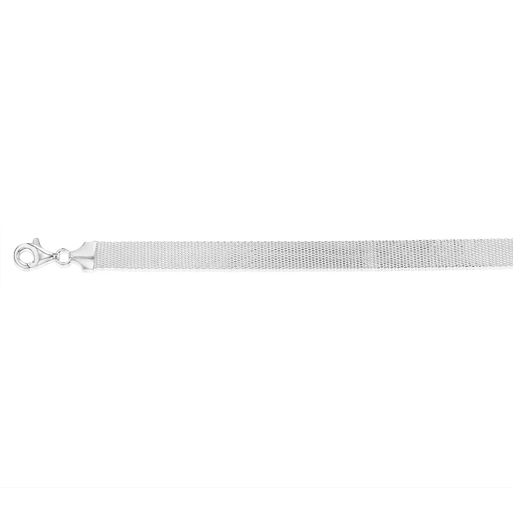 Sterling Silver Broad 19cm Bracelet - Image 2