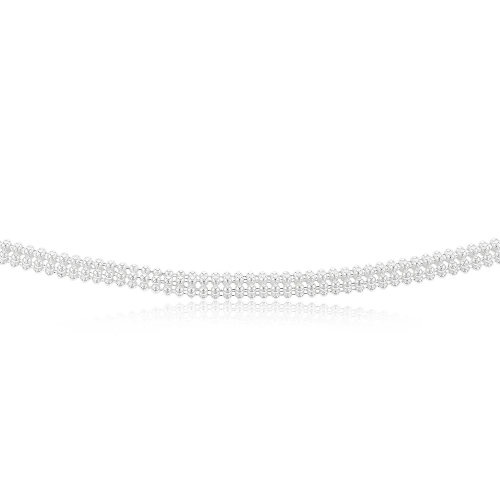 Sterling Silver Broad 42+5cm Chain - Image 2