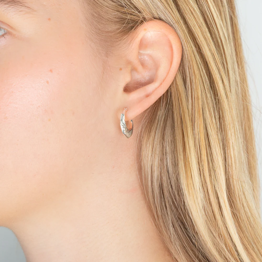 Sterling Silver Creole Hoop Earrings - Image 2