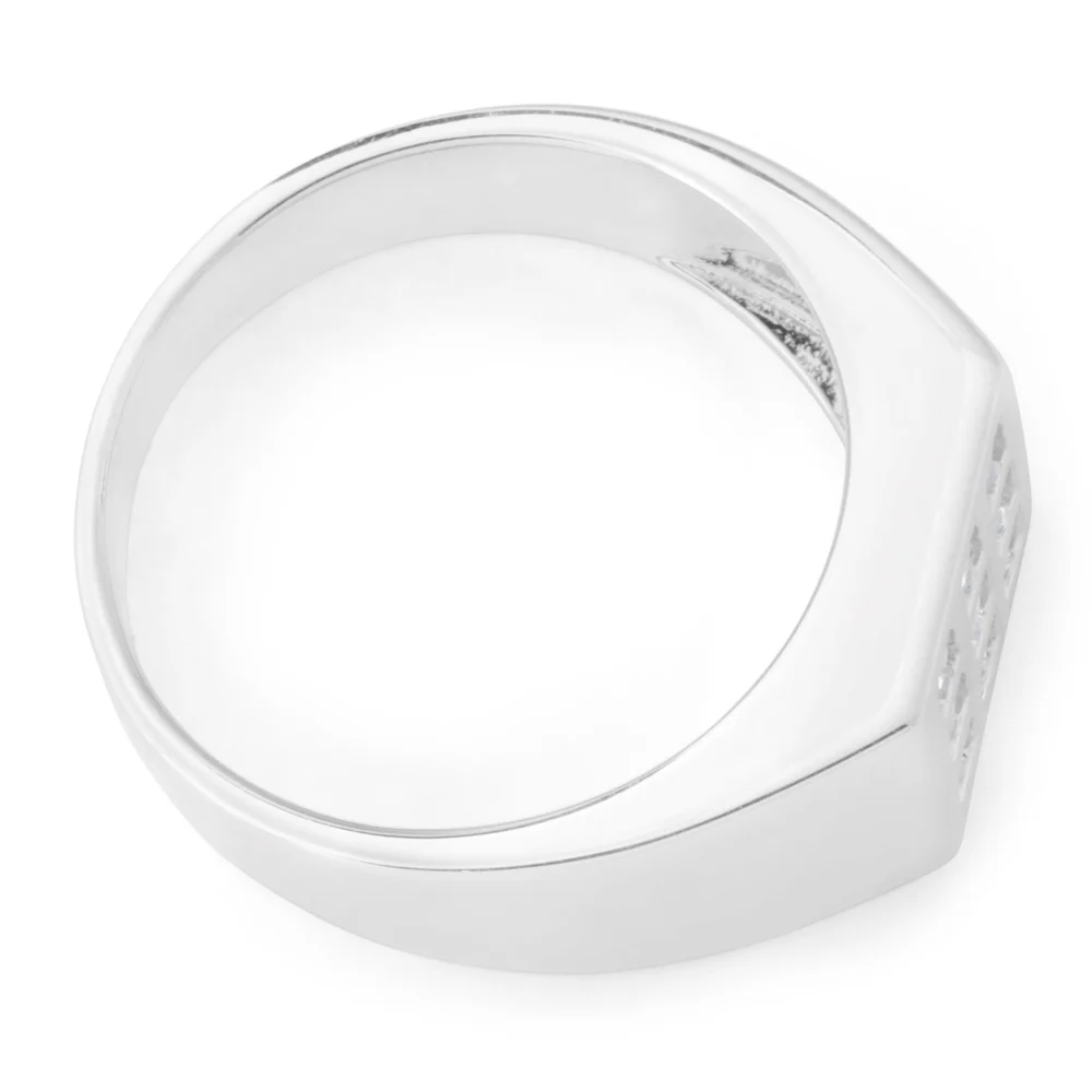 Sterling Silver Cubic Zirconia Grid Ring - Image 2