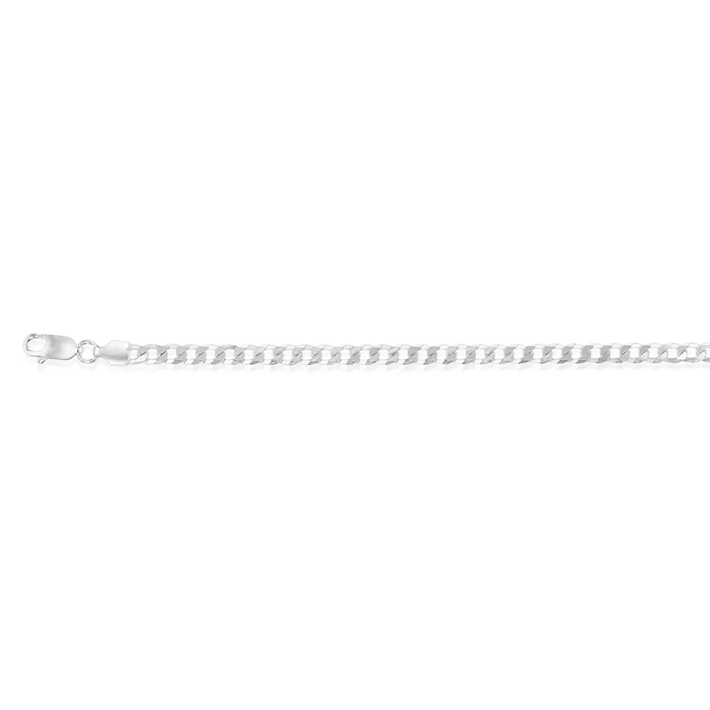 Sterling Silver Curb 100Gauge 19cm Bracelet - Image 2