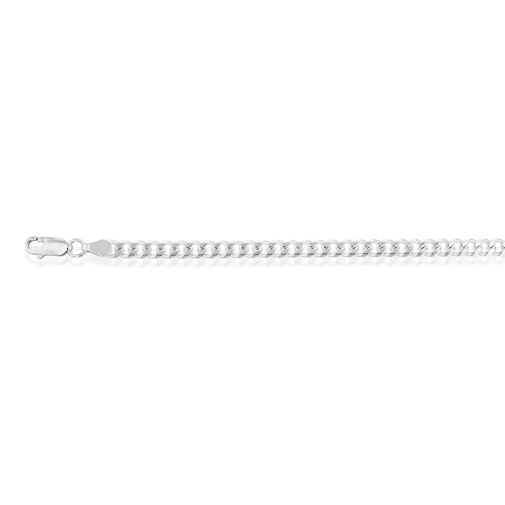 Sterling Silver Curb 120 Gauge 21cm Bracelet - Image 2
