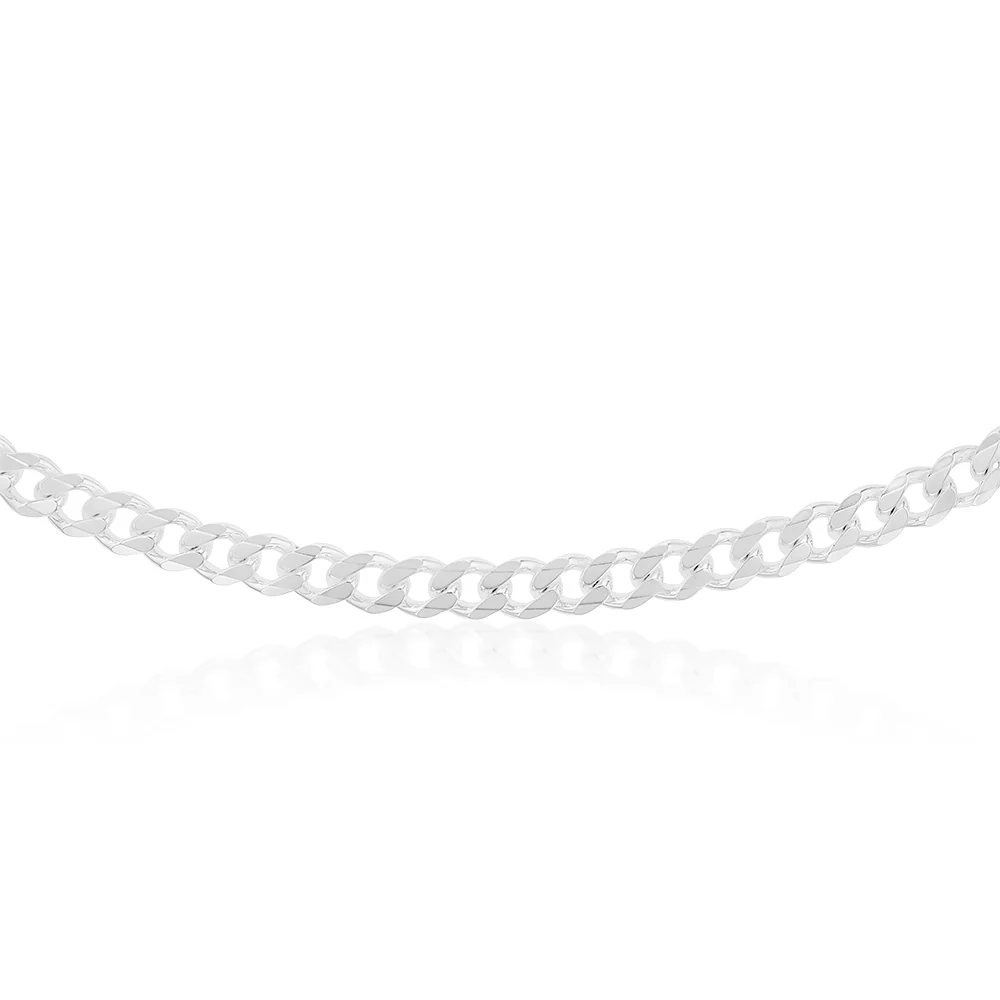 Sterling Silver Curb 300 Gauge 55cm Chain - Image 2