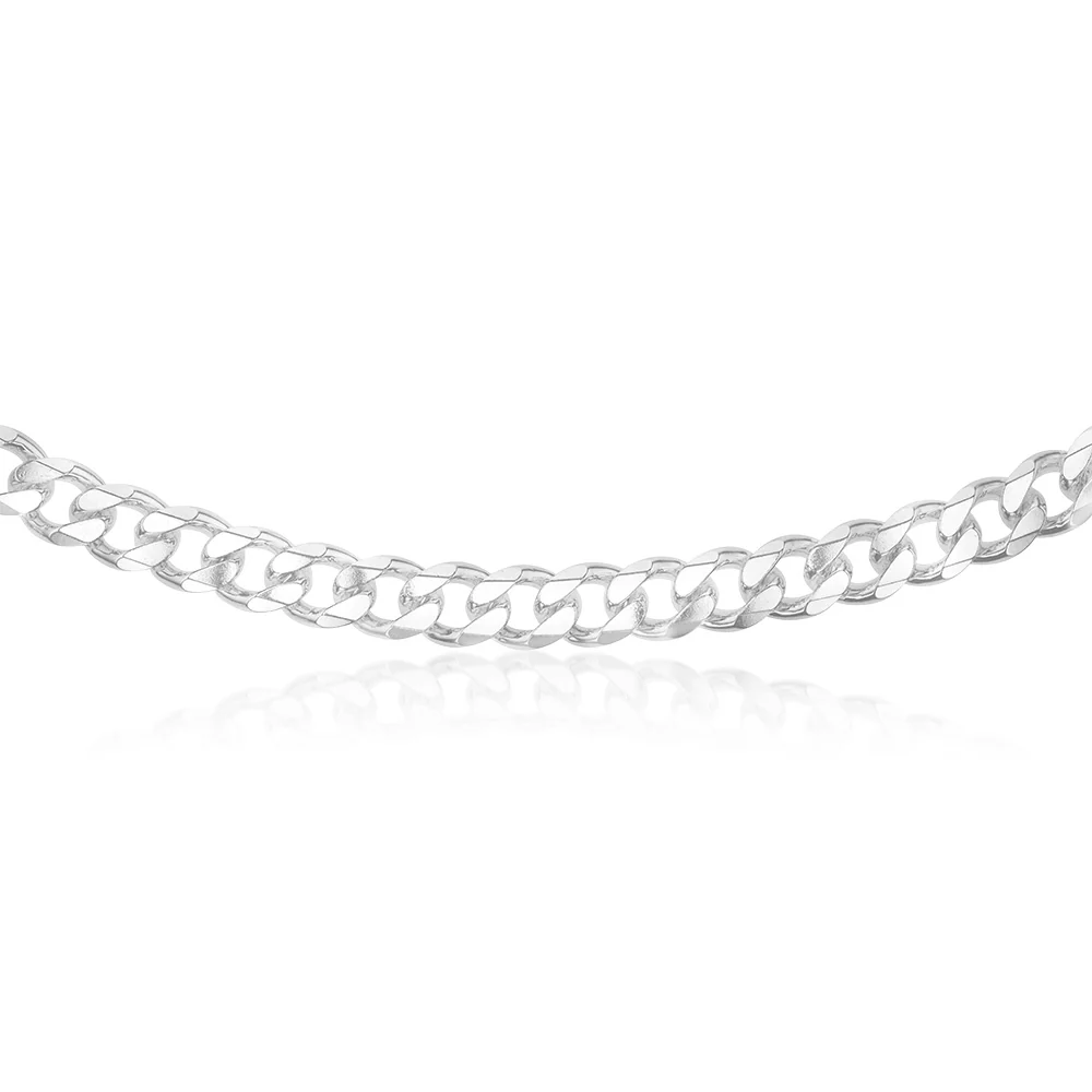 Sterling Silver Curb 400 Gauge 55cm Chain - Image 2
