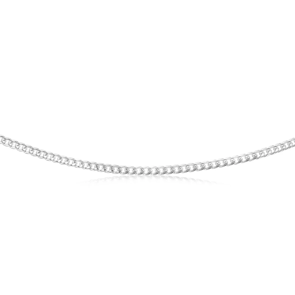 Sterling Silver Curb Beveled 55cm Chain - Image 2
