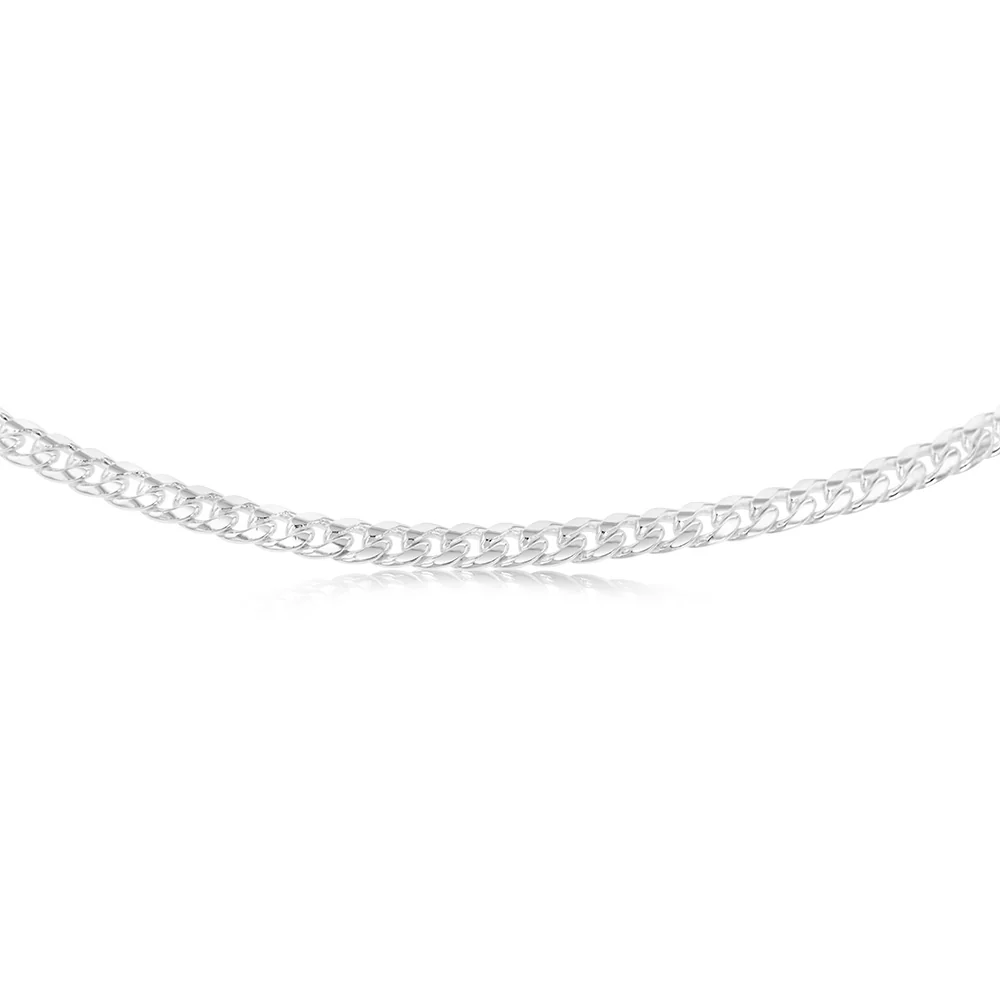 Sterling Silver Curb Beveled 55cm Chain - Image 2