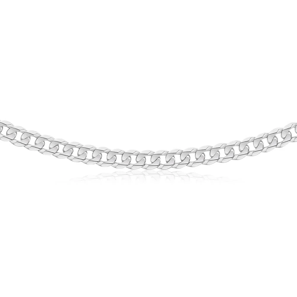 Sterling Silver Curb Flat 55cm Chain - Image 2