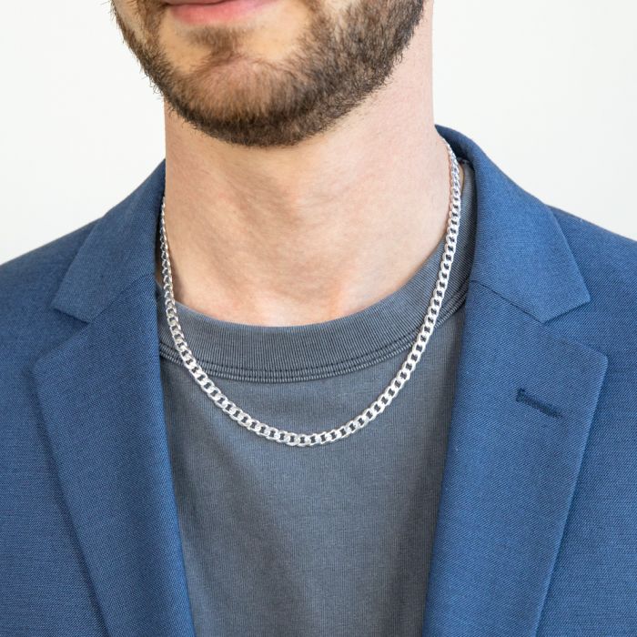 Sterling Silver Curb Heavy 150 Gauge 50cm Chain - Image 3