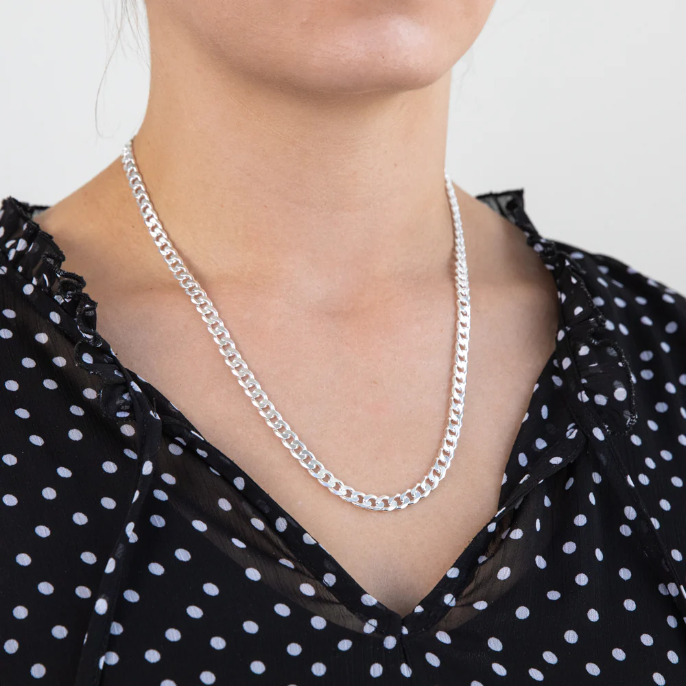 Sterling Silver Curb Heavy 150 Gauge 50cm Chain - Image 4