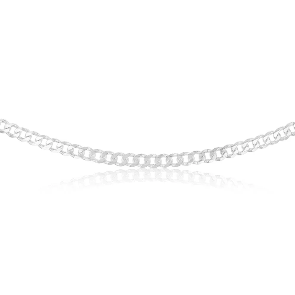 Sterling Silver Curb Heavy 200 Gauge 50cm Chain - Image 2