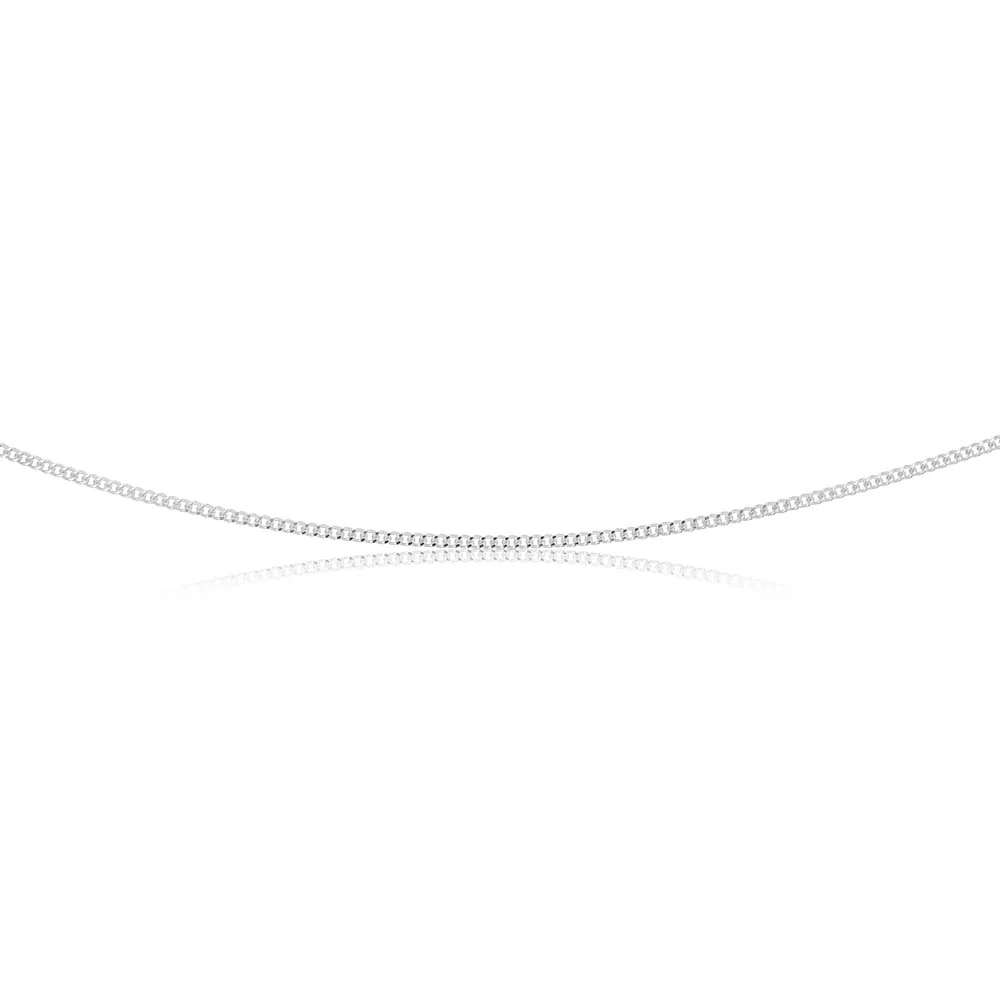 Sterling Silver Curb Link 50 Gauge Chain 45cm - Image 2