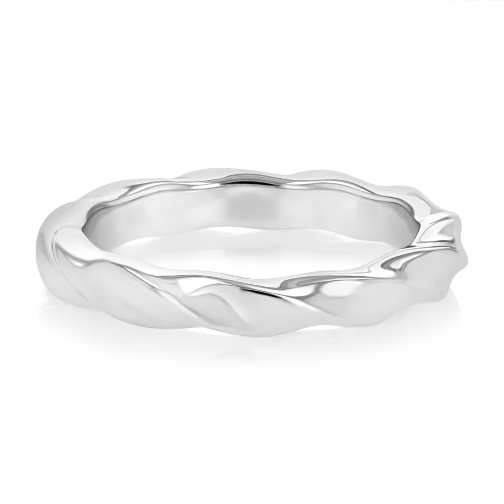 Sterling Silver CZ Twisted Ring - Image 4