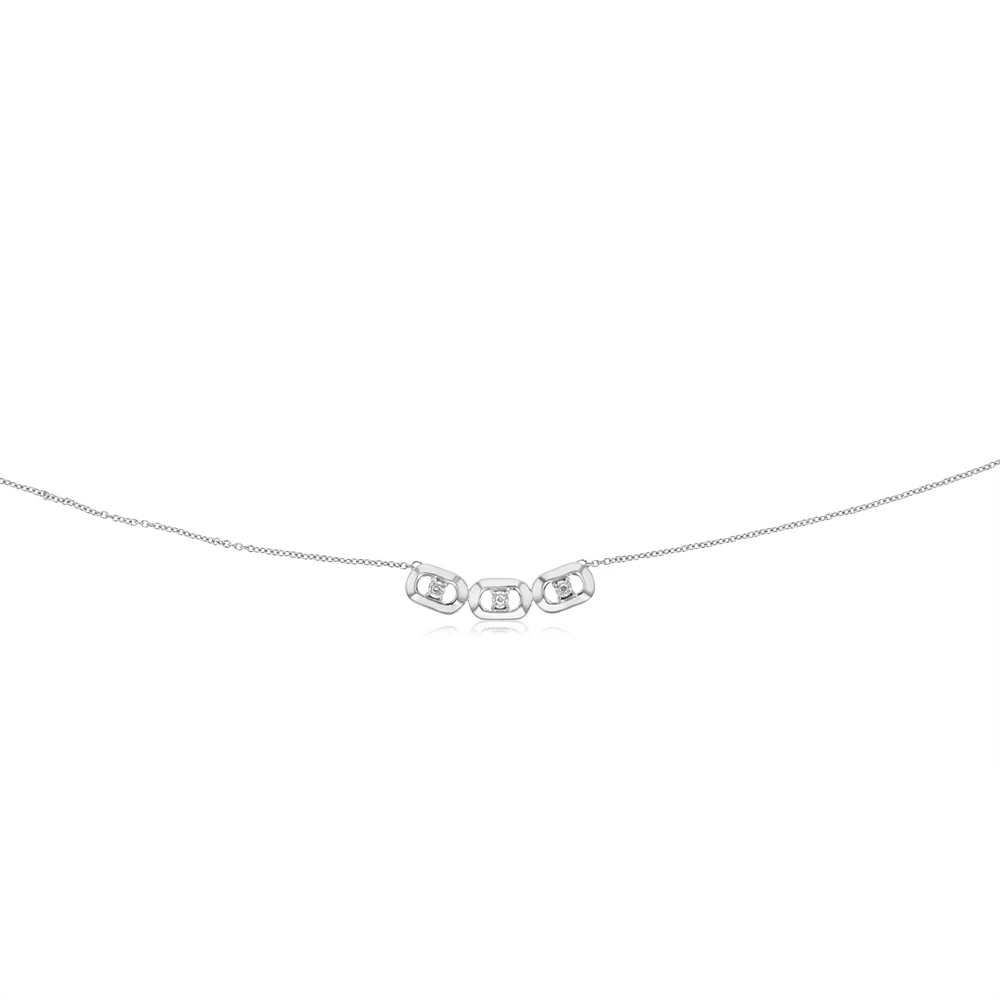 Sterling Silver Diamond Chain Length 40cm+3cm Extender - Image 2