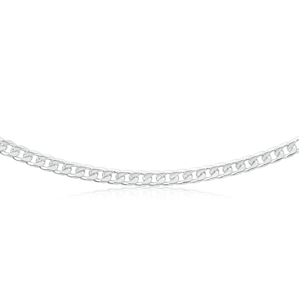 Sterling Silver Diamond Cut 55cm 200 Gauge Curb Chain - Image 2