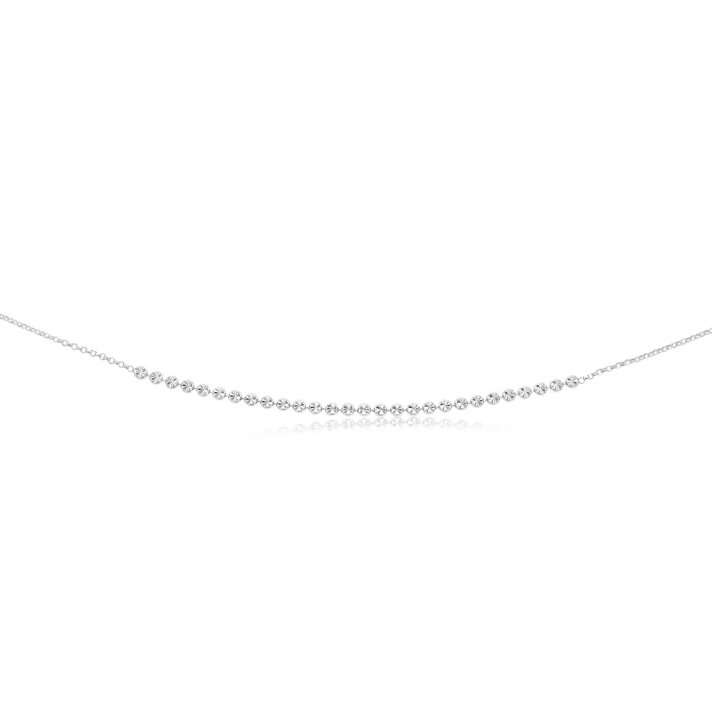 Sterling Silver Diamond Cut Beads Fancy 46cm Chain - Image 2