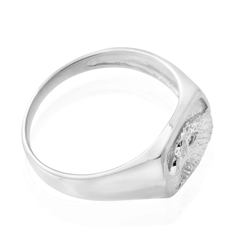 Sterling Silver Diamond Eagle Ring - Image 2