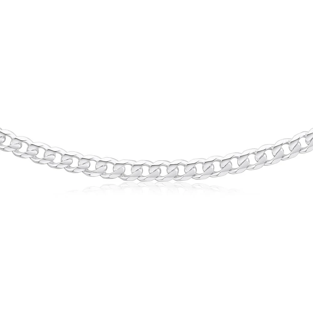 Sterling Silver Dicut Bevelled 220 Gauge 60cm Curb Chain - Image 2