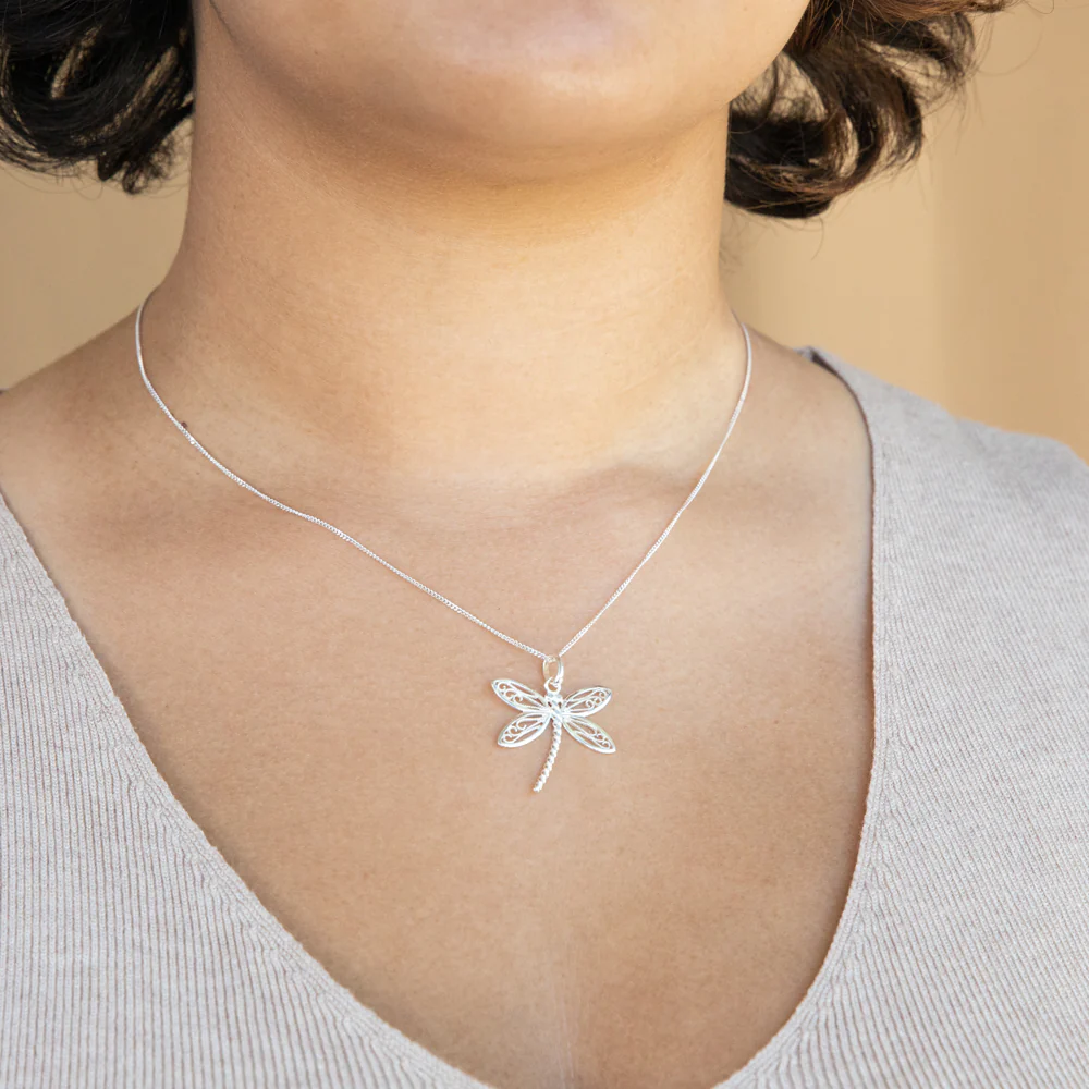 Sterling Silver Dragonfly Pendant - Image 2