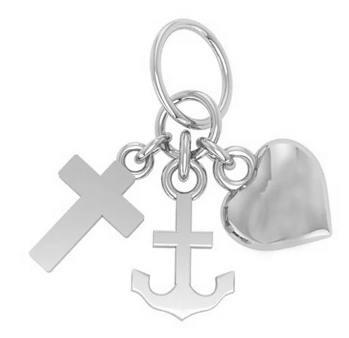 Sterling Silver Faith Hope Charity Pendant - Image 2