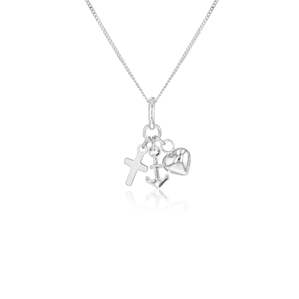 Sterling Silver Faith Hope Charity Pendant - Image 3