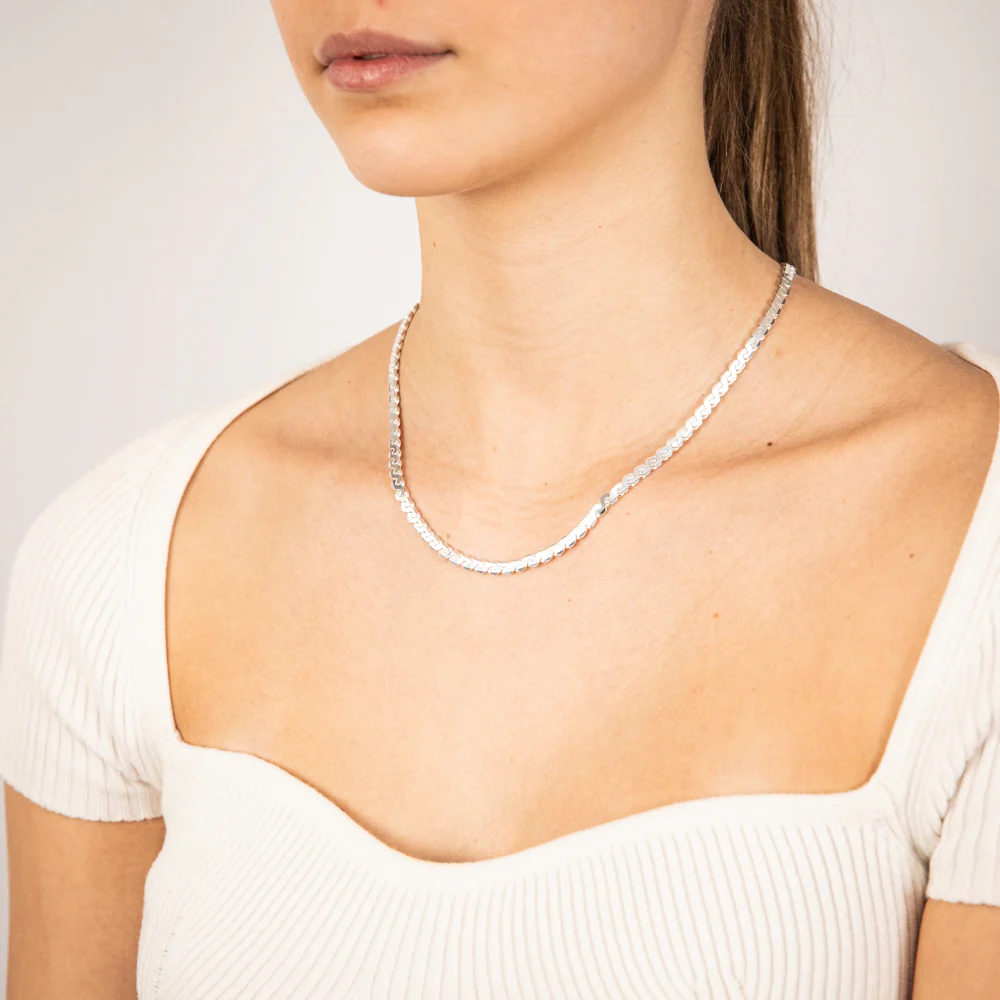 Sterling Silver Fancy 150 Gauge 45cm Chain - Image 3