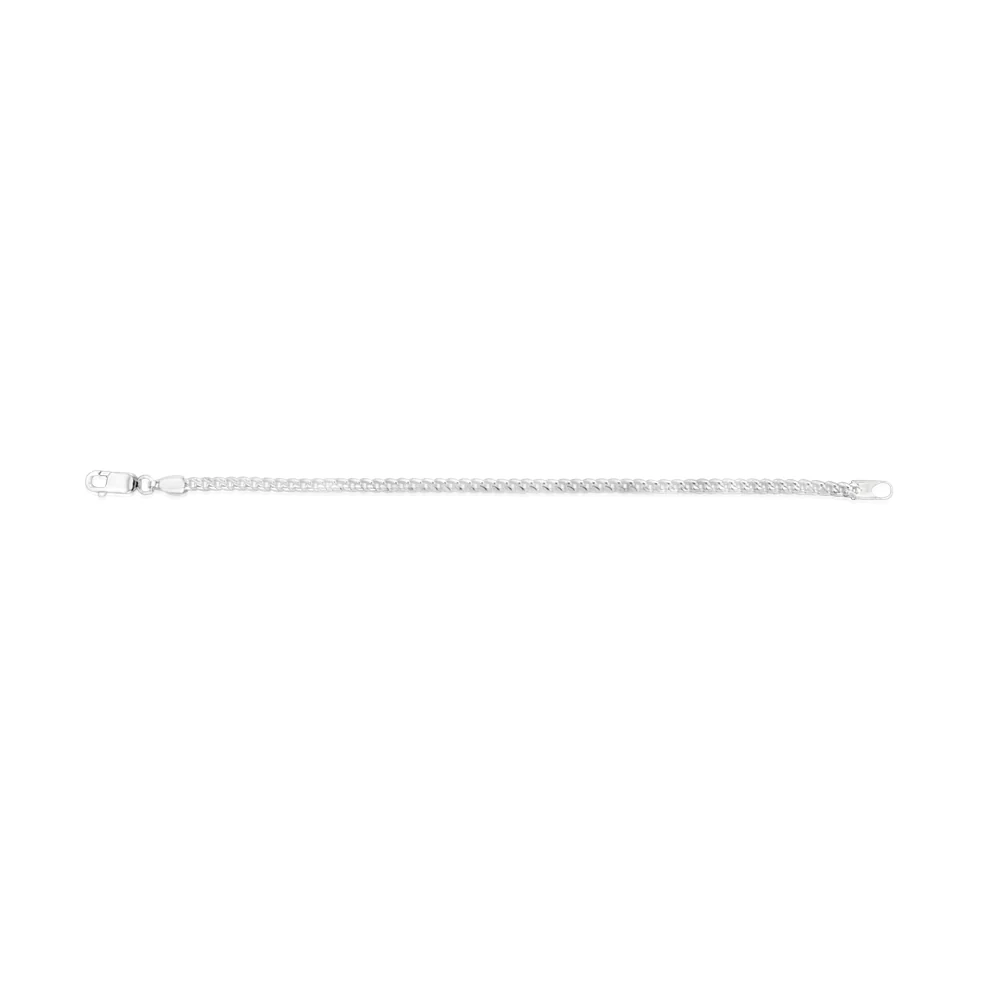 Sterling Silver Fancy 150Gauge Rounded 19cm Bracelet - Image 2