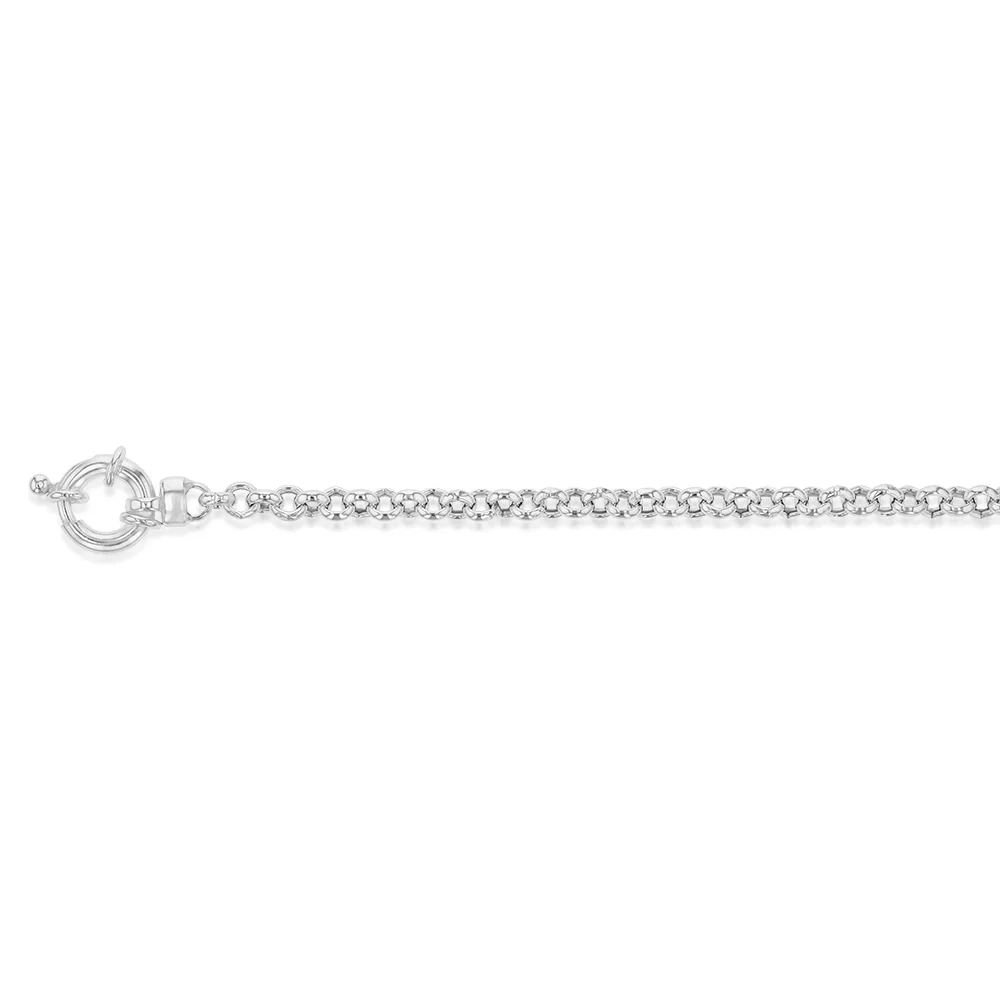Sterling Silver Fancy 19cm Bracelet With Bolt Ring Clasp - Image 2
