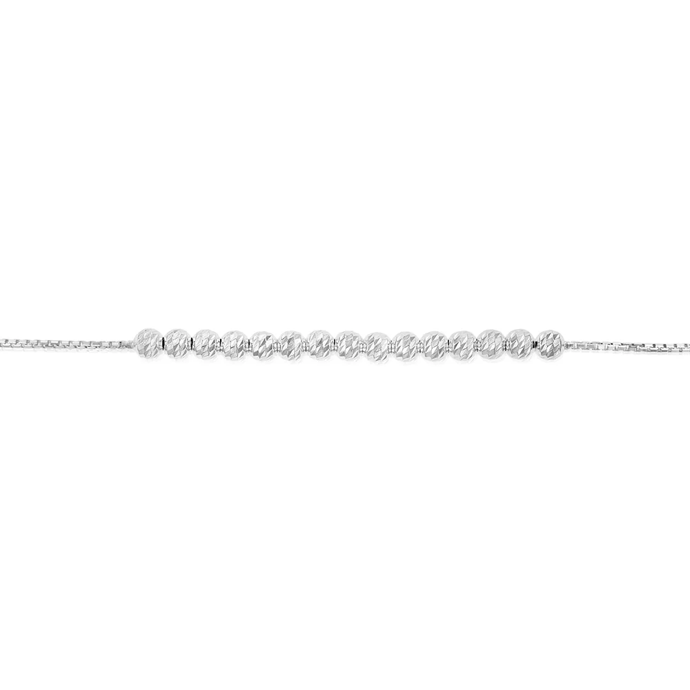Sterling Silver Fancy Bead Bracelet - Image 2