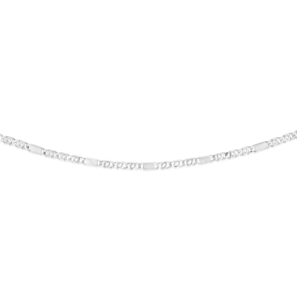 Sterling Silver Fancy Curb +Anchor 45cm Chain - Image 2